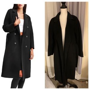 BELLE & BLOOM Double-Breasted Wool Coat size S